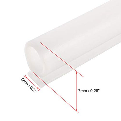 uxcell T-Slot Mount Window Weatherstrip Seal 7mm Bulb Bubble for 5mm Slot 1 Meter Long White - color: White, size: 1m