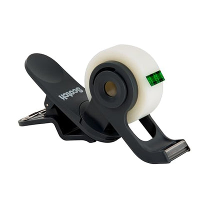 Scotch Brand Clip & Twist Tape Dispenser, Great for Gift Wrapping, Clips to Desks, Tables, Easy Charcoal Gray, 3-Pack (C19-3PK-SIOC) - size: 3-Pack