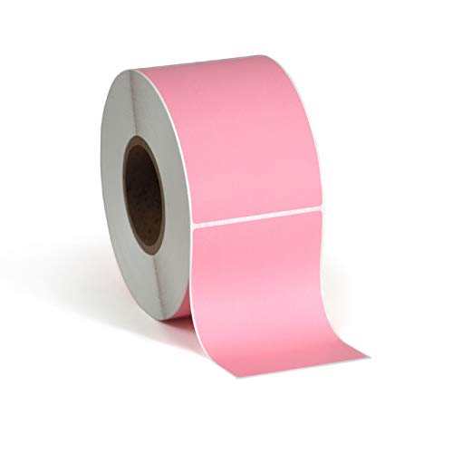 4" X 6" Direct Thermal Perforated Stickers Labels for Shipping Labels, Inventory, and Color Coding - 1000 Per Roll on 3" Core - Compatible with Zebra, Datamax, Sato, Intermec, and More (Pink, 1 Pack) - color: Pink, size: 1 Pack 1,000 Labels