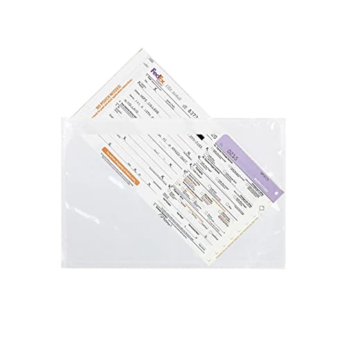 7.5'' X 5.5'' Packing Slip Envelope Pouches, Shipping Label Sleeves, Top Loading Packing List Mailing Envelopes, Clear Shipping Sleeves for Labels (500Pcs) - size: 7.5" X 5.5" - 500 Pcs