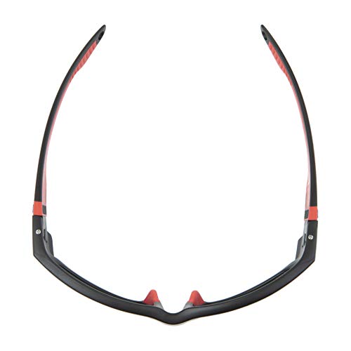 X Power ANSI Z87+ Safety Sunglasses Impact Resistant Polycarbonate Lens & Double Injection Frame - color: 003 Black & Red Frame / Yellow Lens