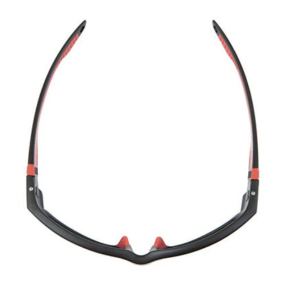 X Power ANSI Z87+ Safety Sunglasses Impact Resistant Polycarbonate Lens & Double Injection Frame - color: 003 Black & Red Frame / Yellow Lens