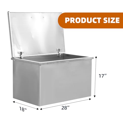 304 Stainless Steel Built-in Refrigerator Bin, Kitchen Cold Storage Container, Multiple Sizes (20x16x13 Inch Etc.), Commercial & Home Use Chilling Bin - size: 28''L x 18''W x 17''H