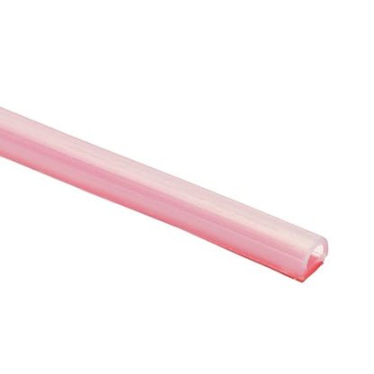 PATIKIL Silicone Weather Stripping Door Seal, 19.7 ft D Shape Weather Stripping Self Adhesive Door Seal Strip for Door Frame, Window Sealing, Large Gap, 1/5" Wx5/128 Tx5/32 H, Clear/Red - size: 19.7 ft Long, 1/5"Wx5/128"Tx5/32"H