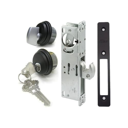 Keyed Hookbolt Set, Key & thumbturn, Bronze, 1-1/8" - color: Duronotic Bronze, size: 1-1/8" Backset, style: Turnknob