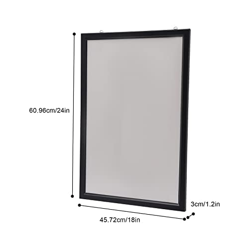 18x24in LED Poster Frame, Backlit Light Box Sign 10W 110V with Aluminum Frame, Front Open Advertising Light Box for Store Restaurant Menu Display, Black - color: Black, size: 18" x 24"