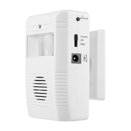 16 Music IR Motion Welcome Door Bell with Adjustable Sensor and Loud Speaker for Home and Business Use
