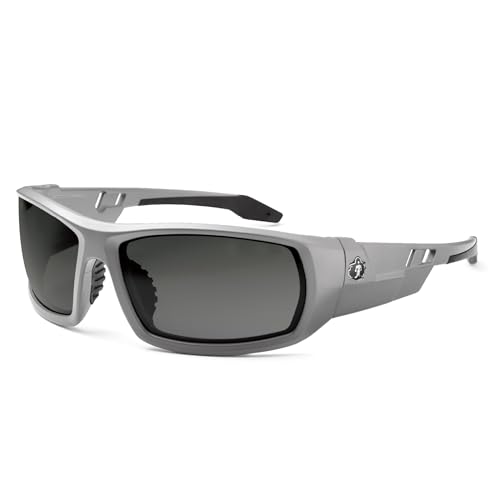 Ergodyne Skullerz Odin Polarized Safety Sunglasses - color: Matte Gray Frame, Polarized Smoke Lens