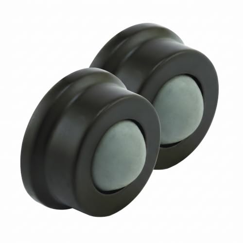 Prime-Line J 4648 1 in., Cast Brass, Bronze, Wall Stop with Convex Bumper (Single Pack) (Pack of 2) - color: Classic Bronze, size: Pack of 2
