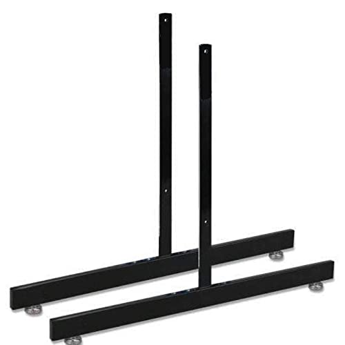 Only Garment Racks Black Gridwall T Base Rectangular Tube With Levelers (Economically Sold in a Set of 3 Pairs) Black Finish - style: T LEGS WITH HARDWARE/SCREWS