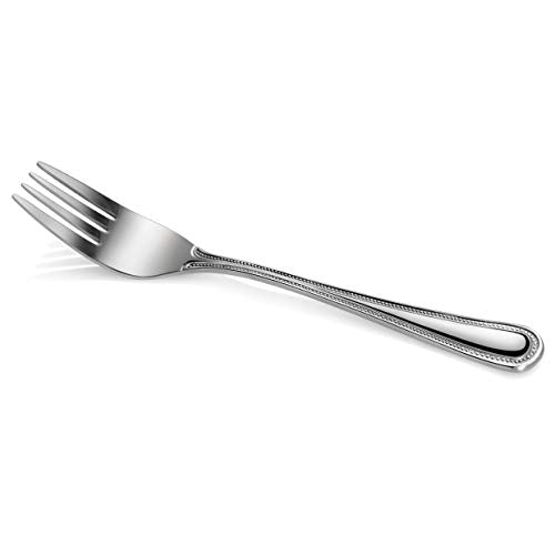 New Star Foodservice Bead Pattern 18/0 Stainless Steel Salad Fork, 6.6-Inch, Set of 12, Commercial Grade - size: Salad Fork (6.6-Inch)