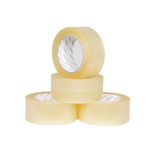 PSBM Clear Packaging Tape with 1 Dispenser, 12 Rolls, 1.6 Mil Thick, 1.88 Inch Wide, 110 Yards Per Roll, Total 1320 Yards, Heavy Duty Tape for Packaging, Shipping, Moving & Sealing - size: 12 Rolls +1 Dispenser