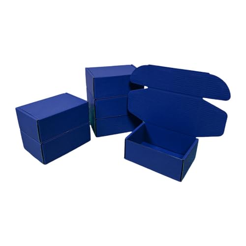 50 Pack 4.3x3.1x2 in Industrial Blue Mini Shipping Boxes - color: Industrial Blue, size: 4.3x3.1x2 in