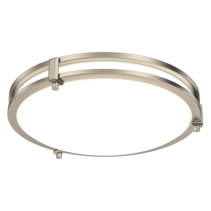 Juno Saturn Flush Mount Ceiling Light with Switchable Color Temperature (2700K-5000K), 13-Inch, Brushed Nickel - color: Brushed Nickel, size: 13-Inch