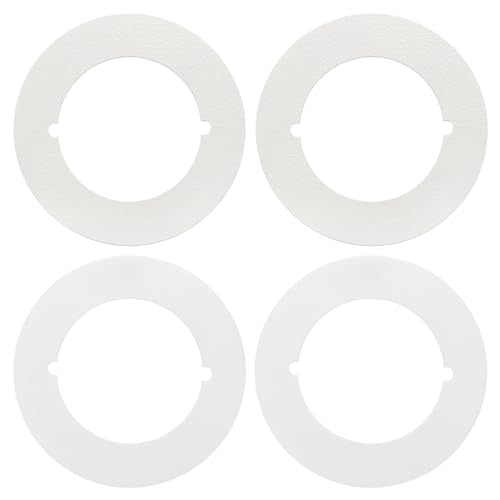 PATIKIL Door Knob Plates, 2 Pcs Round Plate Cover for Door Deadbolt Double Side Knob Handle Repair Kit Cover Filler Fixing Repair Backplate, White - color: White