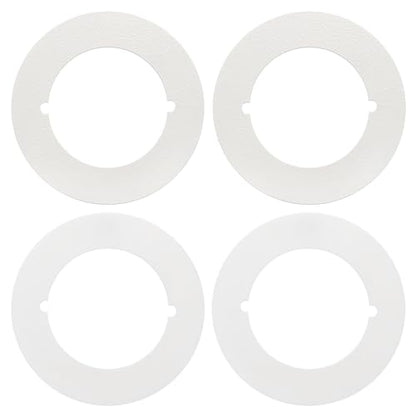 PATIKIL Door Knob Plates, 2 Pcs Round Plate Cover for Door Deadbolt Double Side Knob Handle Repair Kit Cover Filler Fixing Repair Backplate, White - color: White