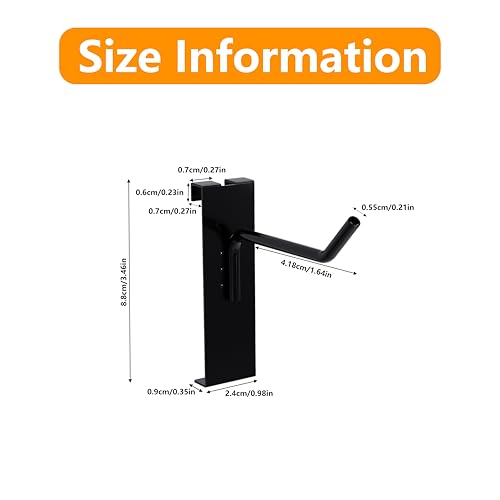 2" Gridwall Hook Black 25 Pack Grid Wall Panel Hooks - color: Black, size: 2 Inch