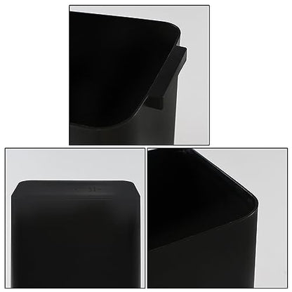 Zopnny 3 Pack 4.5 Gallon Plastic Waste Container, Trash Can Wastebasket, Black Garbage Container Bin for Under Desk, Office, Bathroom - color: Black