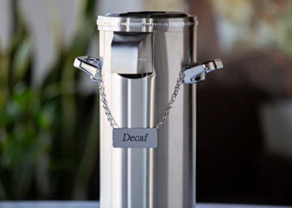 Service Ideas Airpot Coverup, 7X16, Stainless Steel, Adjustable, Polished