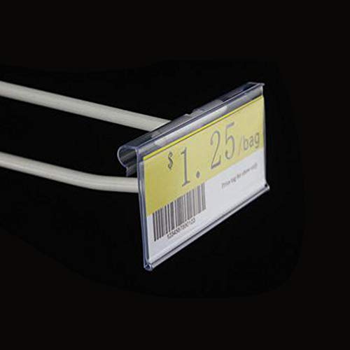 Plastic Label Holder Clear Tag Merchandise Sign Display Holder
