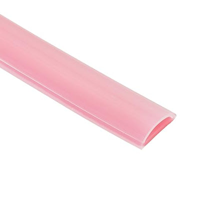 PATIKIL Silicone Weather Stripping Door Seal, 9.8 ft D Shape Weather Stripping Self Adhesive Door Seal Strip for Door Frame, Window Sealing, Large Gap, 1/2" Wx5/128 Tx1/5 H, Clear/Red - size: 9.8 ft Long, 1/2"Wx5/128"Tx1/5"H