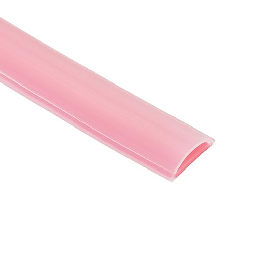 PATIKIL Silicone Weather Stripping Door Seal, 19.7 ft D Shape Weather Stripping Self Adhesive Door Seal Strip for Door Frame, Window Sealing, Large Gap, 1/2" Wx5/128 Tx1/5 H, Clear/Red - size: 19.7 ft Long, 1/2"Wx5/128"Tx1/5"H