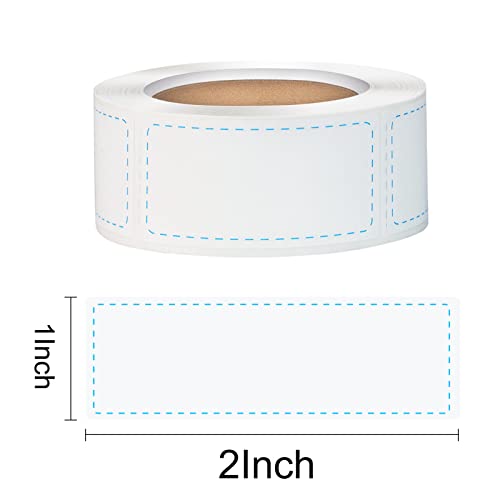 300pcs Removable Freezer Labels, Yoget 1 x 2 Inch Food Storage Stickers, Refrigerator Freezer Paper Label Easy Clean Leaves No Residue, Blue Food Labels Roll - style: 1''x 2'' Blue