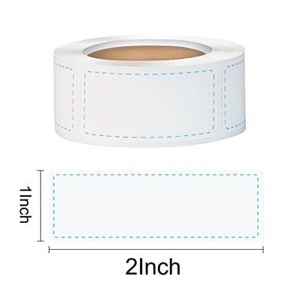 300pcs Removable Freezer Labels, Yoget 1 x 2 Inch Food Storage Stickers, Refrigerator Freezer Paper Label Easy Clean Leaves No Residue, Blue Food Labels Roll - style: 1''x 2'' Blue