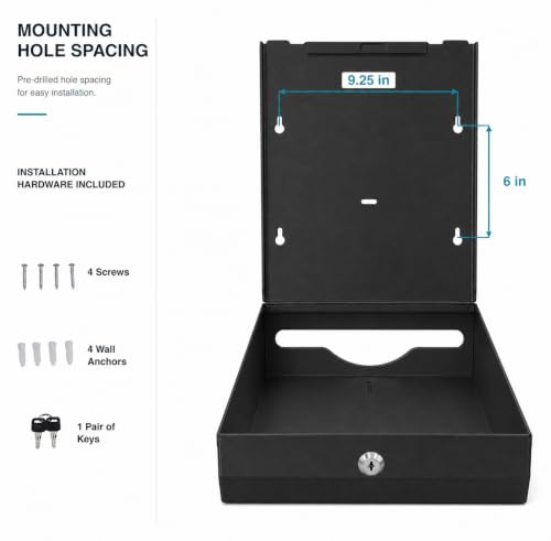Paper Towel Dispenser Wall Mount - Multifold Trifold Paper Towel Dispensers - color: 3812-black