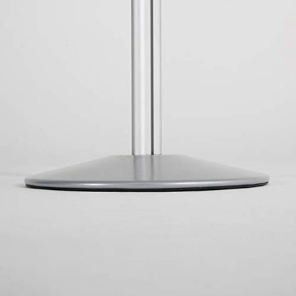 M&T Displays Sign Holder Stand, Silver 22x28 Inch Poster Frame Double Sided Slide-In Aluminum Easy Loading Floor Standing Pedestal Advertisement Post Commercial Menu Holder Round Heavyweight Base