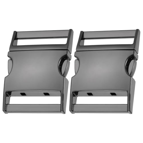 HARFINGTON Metal Quick Side Release Buckles Zinc Adjustable Quick Release Buckle Replacement Snaps Clips Clasps - color: Gun Black, size: 5/8"(16.2mm)