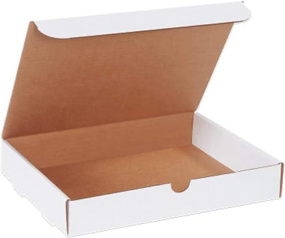 BOX USA Shipping Boxes 12.125" x 9.25" x 2" (50-Pack) Small Foldable Corrugated Cardboard Packaging Boxes - Shipping, Packing, Moving, Literature, and Storage Box for Home or Office - White, 50 Pack - size: 12 1/8 x 9 1/4 x 2 Cost Saver