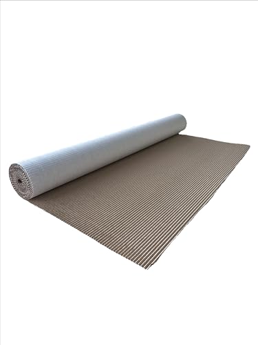 12 feet x 36" White Single-face Corrugated B Flute Cardboard Roll.