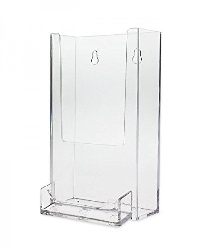 Amazon"Tall Boy" 4 Inch Brochure Holder Wall Mount/with Business Card Holder - size: 1 Pack