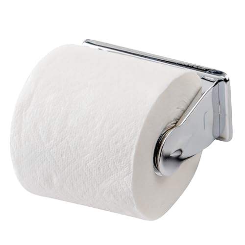 Winco White/Silver Single Toilet Paper Holder