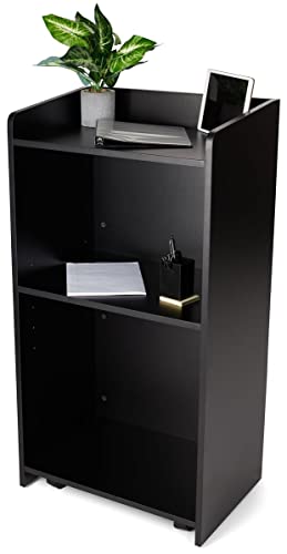 Displays2Go Black Hostess Stand - color: Black