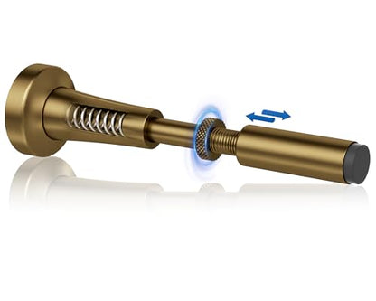 1P Adjustable Spring Door Stop, 4.17-5.35in Long Door Stoppers, Bronze - color: Bronze
