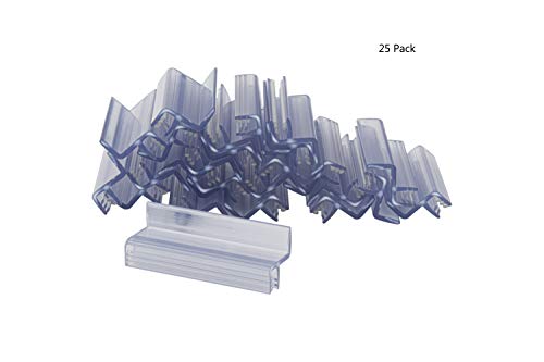 25 Pack Slatwall Attachment Display Retail Stores Boutiques Hardware Mix and Match Grooves PVC Merchandise by Marketing Holders - color: Z Grip, size: Lot of 25