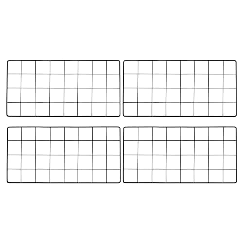 PATIKIL Wall Grid Panel Metal Wire Photo 16x8 Black 4Pcs - color: Black, size: 16x8inch