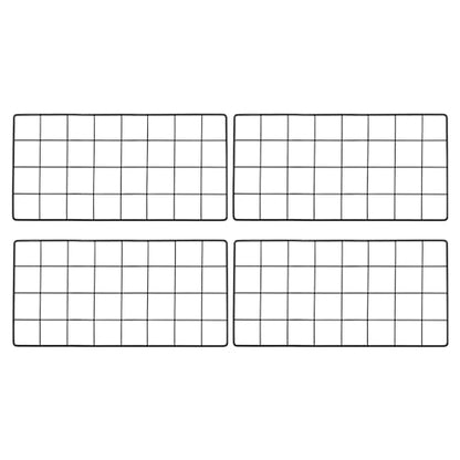 PATIKIL Wall Grid Panel Metal Wire Photo 16x8 Black 4Pcs - color: Black, size: 16x8inch