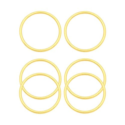 40pcs 4 Sizes O Rings Welded Strong Metal Heavy Duty Round Ring for Pet Collars Buckle Belts Strap Webbing Sewing - color: 2"(50mm) Gold 6pcs