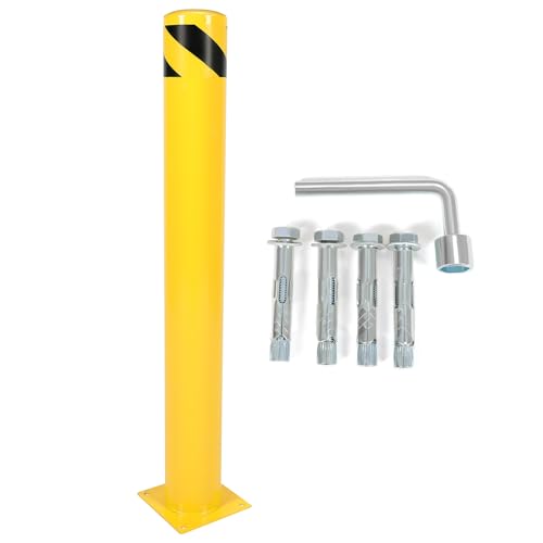 Kojem 42 inch Steel Safety Bollard Parking Barrier Post Safety Bollard - size: 1Pc