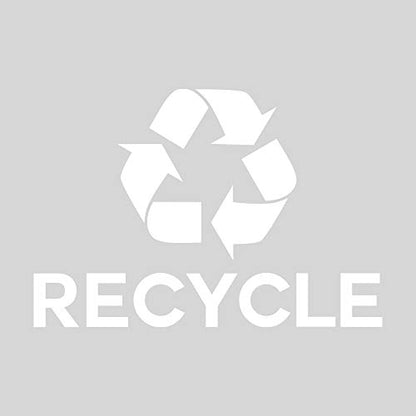 Ignixia Recycle Symbol Sticker Decal to Organize Trash cans/Garbage containers, Recycle Sign Decal Plotter Cut Vinyl Outdoor Recycle Containers (White, 10 X 7) Inches Large (Pack of 01) - color: White (Pack of 01)