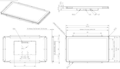 27 Inch 10 Points Open Frame PCAP Touchscreen Monitor for Interactive Training Stations Retail Self-Service Kiosk Vending Digital Signage - size: 27