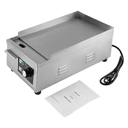 Electric Countertop Flat Top Griddle 11x15.7in Commercial Teppanyaki Grill - color: 1300W, 11"x15.7"