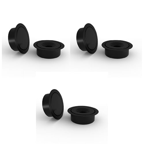 Mega Handles Concealed Magnetic Door Catch Black (3-Pack) - Dummy Doors - color: Black, size: 3 Pack