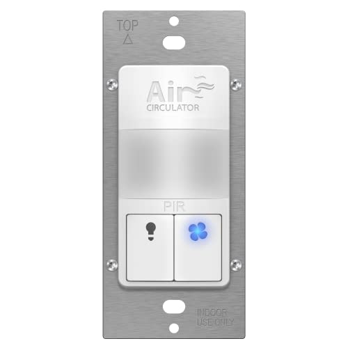 TOPGREENER Air Circulator Timer Switch with PIR Light Motion Sensor - color: White, size: Light&Fan Sensor Combo