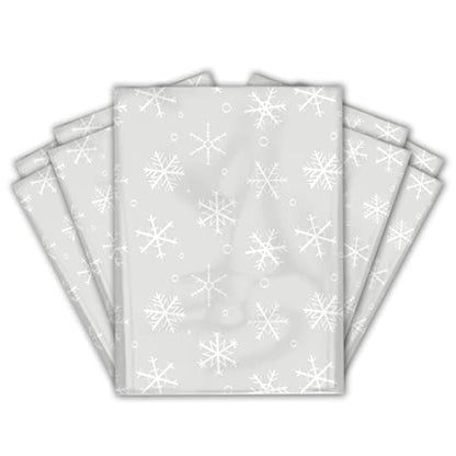 12x15 (50) Snowflakes Winter Designer Poly Mailers Waterproof Self Sealing Tear Resistant Polymailers Shipping Envelopes Premium Printed Bags For Small Businesses - color: Winter Snowflakes, size: 12x15