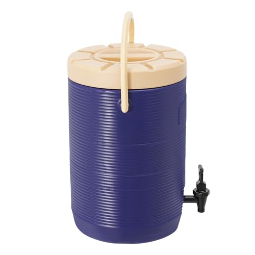Stainless Steel Beverage Dispenser Insulated Container with Faucet Cooler with Drink Dispensers Cold and Hot Drink Dispenser for Milk Tea, Juice, Coffee 4.49 Gal Capacity (Blue) - color: Blue, size: 17L