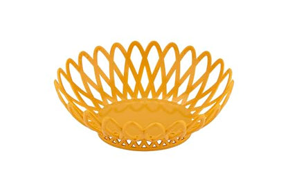 G.E.T. 10" x 8 1/4" Oval Plastic Serving Basket (Set of 4) - color: Yellow, size: 10" x 8.25", style: Set of 4